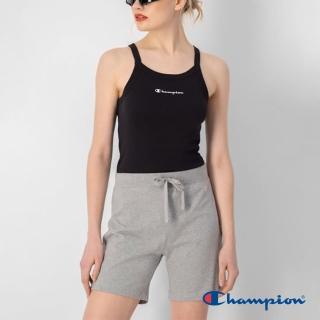 【Champion】官方直營-LOGO印花螺紋坦克背心-女(黑色)