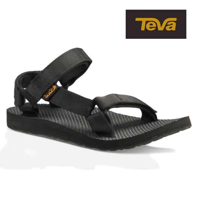 【TEVA】男/女涼鞋 經典緹花織帶涼鞋/雨鞋/水鞋/海灘鞋 Original Universal Slim 原廠(經典黑色任選)