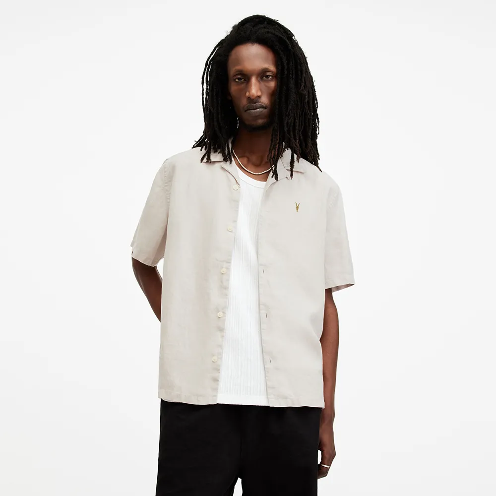 【ALLSAINTS】AUDLEY 寬鬆公羊頭骨短袖夏威夷襯衫 M016SA(舒適版型)