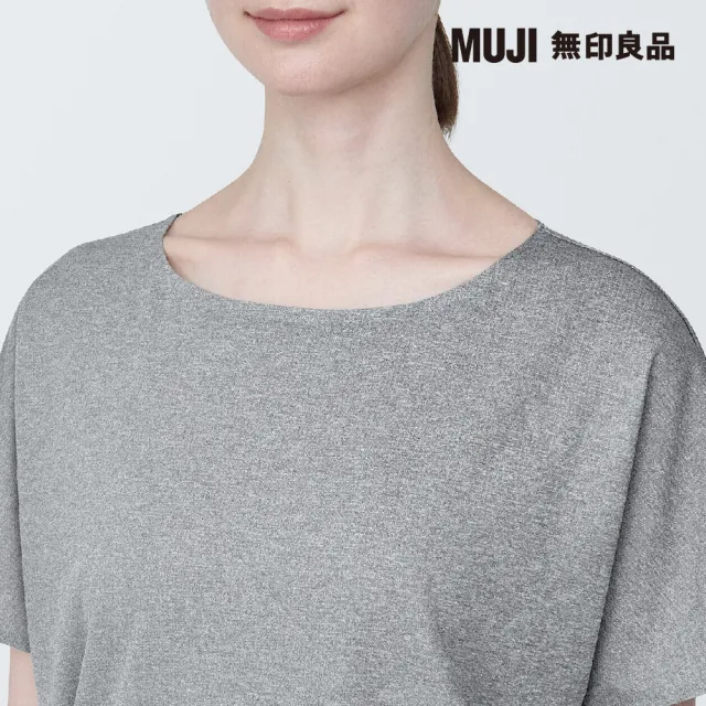 【MUJI 無印良品】女聚酯纖維涼感船領短袖T恤(共6色)
