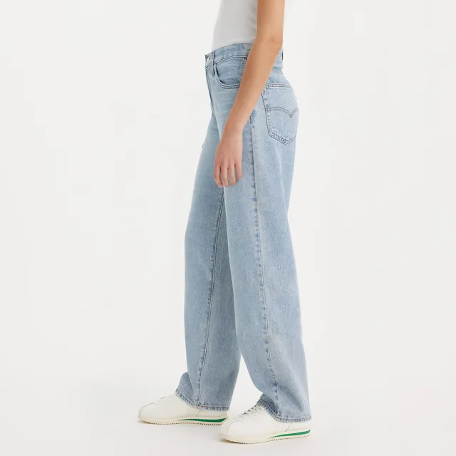 【LEVIS 官方旗艦】女款 Baggy Dad中腰牛仔褲 / 輕磅丹寧 / 天絲棉 / 中直筒  人氣新品 A3494-0033