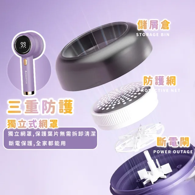 【衣物除毛】USB充電式智能顯示除毛球機(衣服 毛球 修剪器 起球 去球器 剃毛機 圍巾 大衣 毛衣 過敏)