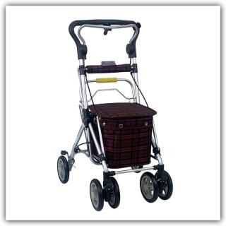 【康逸】助步車臺灣製造 弧形折疊 菜籃購物車(#老年代步車#座椅可坐四輪#買菜助步可推小拉車#老人手推車)