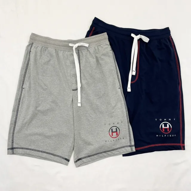 【Tommy Hilfiger】Tommy Hilfiger 棉短褲 慵懶風 大尺碼  短褲  鬆緊 無刷毛(棉短褲)