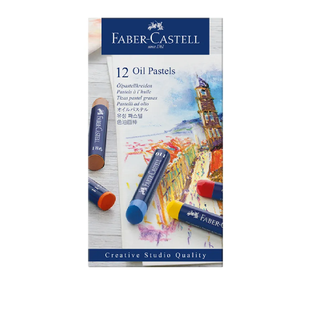 【Faber-Castell】創意工坊油性粉彩條12色(原廠正貨)