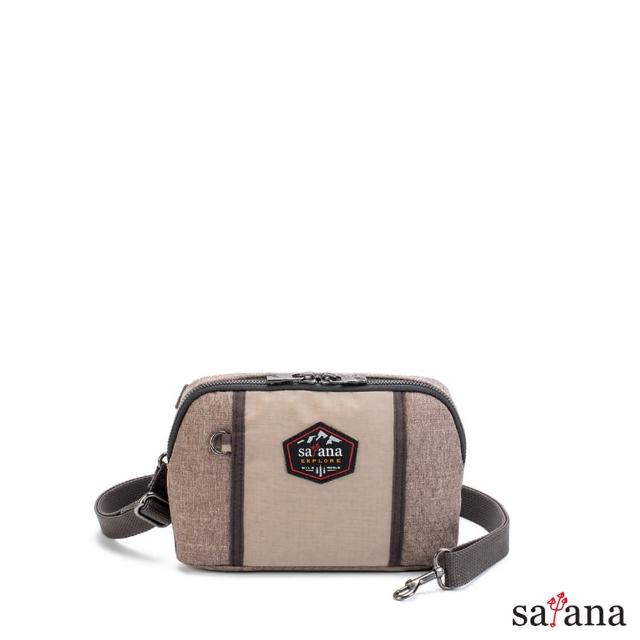 【satana】Explore 探索貼身斜背包/輕量(奶茶色拼接★新品上市)