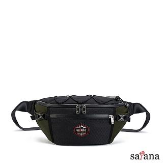 【satana】Explore 探索個性斜背胸包(軍綠色拼接★新品上市)