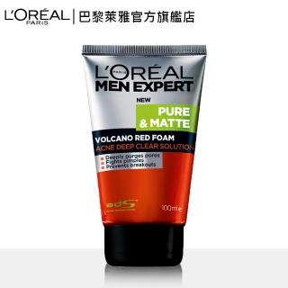 【LOREAL Paris 巴黎萊雅】火山泥抗痘男仕洗面乳100ml