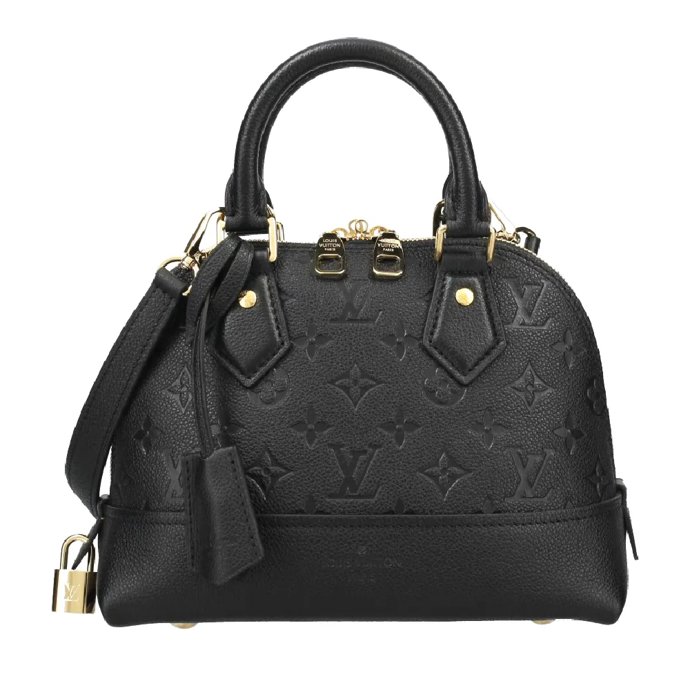 【Louis Vuitton 路易威登】M44829 經典NEO ALMA BB系列全皮Monogram壓紋手提/斜背包(黑色)