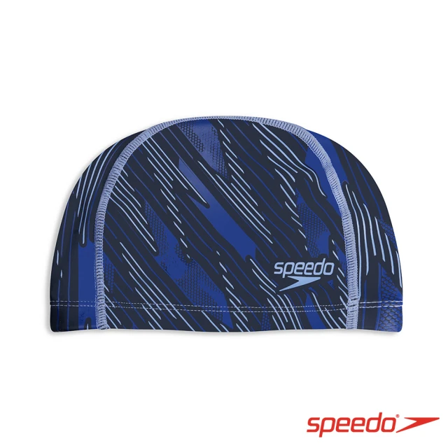 SPEEDOSPEEDO 成人合成泳帽 Boom Ultra Pace(藍)