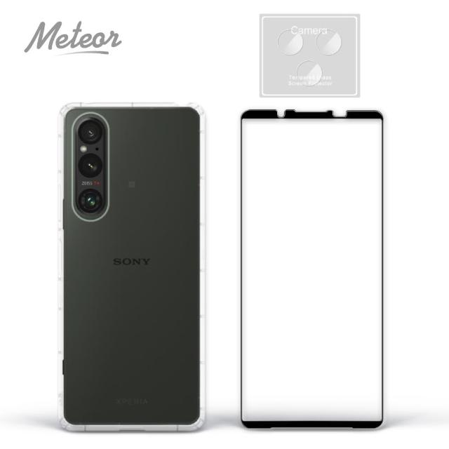 Meteor SONY Xperia 1 VI 手機保護超值3件組 透明空壓殼+鋼化膜+鏡頭貼