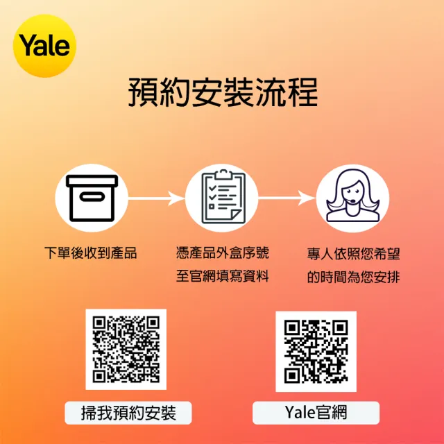 遠端組合【Yale 耶魯】YDR-353A輔助鎖系列 熱感應觸控卡片/密碼電子鎖(台灣總代理/附基本安裝)