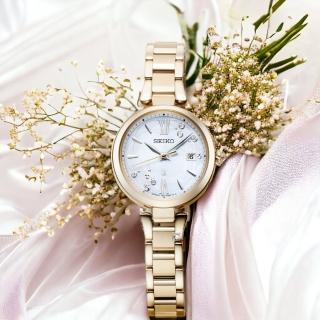 【SEIKO 精工】伊甸園聯名 鈦金屬 太陽能錶電波錶 女錶 指標錶 指標錶 手錶 禮物 畢業(1B32-0BK0G.SSQW084)