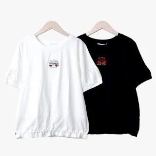 【betty’s 貝蒂思】超Q公車刺繡短袖T-shirt(共二色)