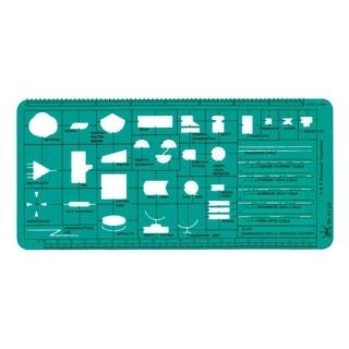 【徠福】電器符號定規-111x233x0.8mm /片 TP-413A