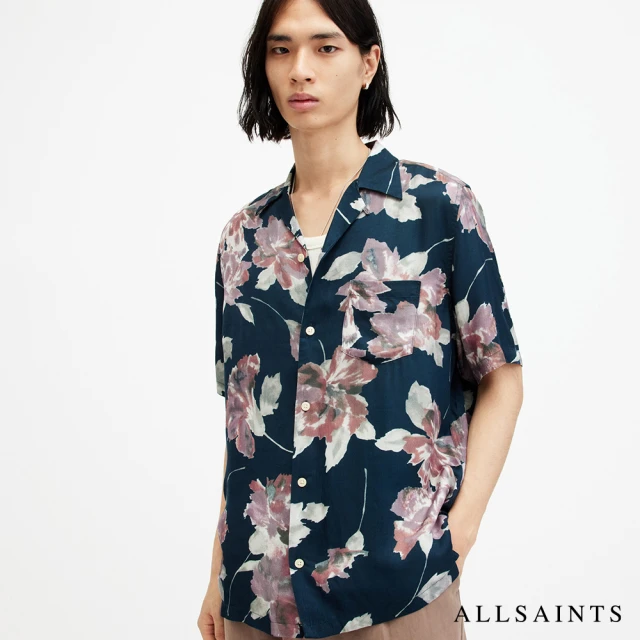 ALLSAINTS ZINNIA 人造絲手繪花卉夏威夷花襯衫 MS209Z(舒適版型)