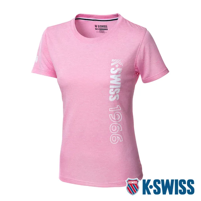 【K-SWISS】排汗T恤PF Tee-女-粉紅(1910239-696)