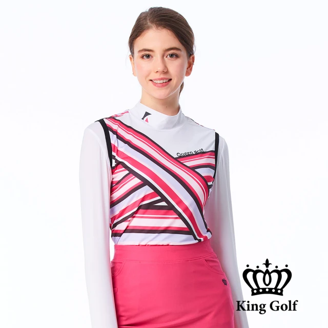 KING GOLF MOMO特談-女款筆刷感印花LOGO印圖