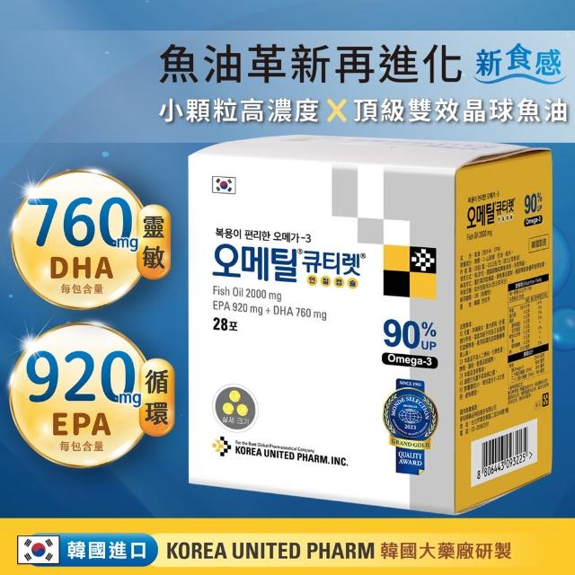 【韓國 K.U.P】晶球魚油 2000mg(28包/盒 DHA EPA 微型顆粒極度好吞)