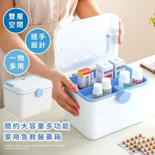 【方便找藥】簡約大容量多功能家用急救醫藥箱(收納箱 醫護箱 置物盒 防災 地震包 救難 藥品 醫療箱)
