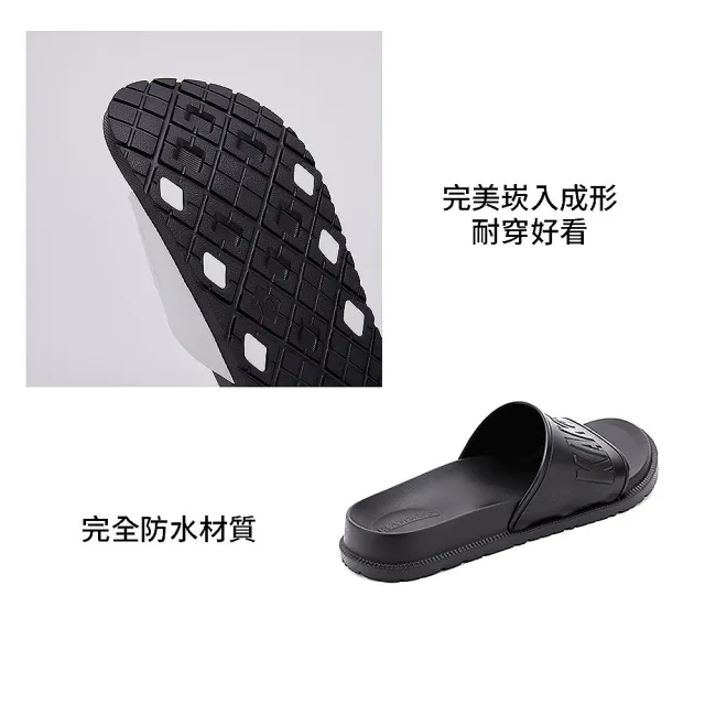 【KANGOL】袋鼠 浮雕LOGO拖鞋 63551621(防水鞋 經典配色)
