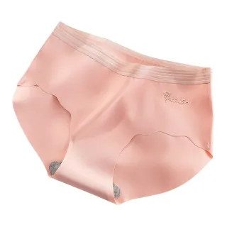 【alas】無痕內褲 半包臀肌敷面膜冰絲低腰三角女性內褲 M-XL(粉色)