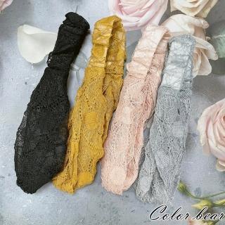 【卡樂熊】韓版氣質蕾絲交叉造型髮帶(髮帶飾品)