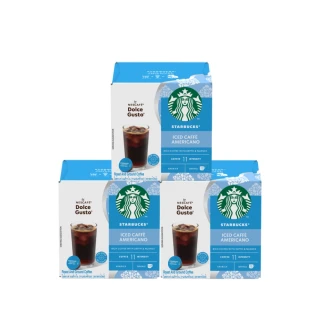 【NESCAFE Dolce Gusto】STARBUCKS 星巴克多趣酷思 特選冰美式咖啡膠囊12顆x3盒(適用雀巢多趣酷思咖啡機)