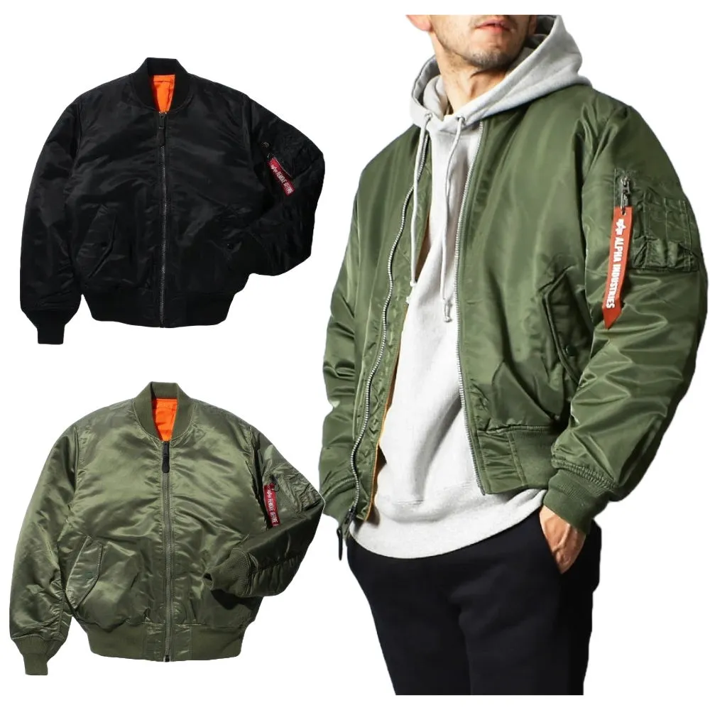 【Alpha Industries】MA-1  經典款 軍風 舖棉 飛行外套 夾克(美國進口平行輸入)