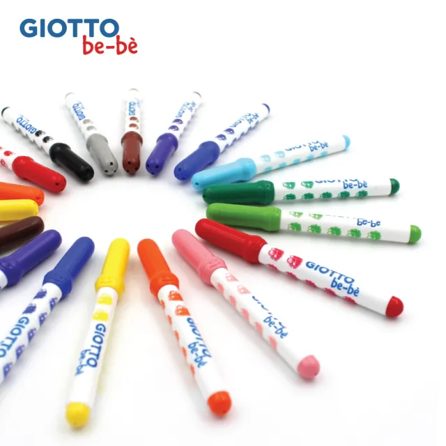 【GIOTTO】可洗式寶寶彩色筆10色(筆筒裝)｜彩筆 繪圖 塗鴉 手繪 低幼