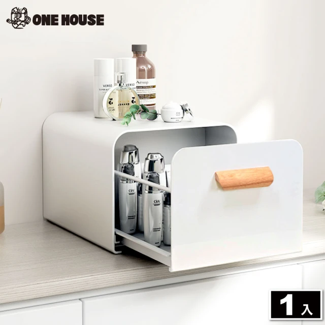 【ONE HOUSE】田豆鐵製抽屜置物架_廚房雙層電器抽屜 -2色可選(電器架 微波爐架 咖啡機架)