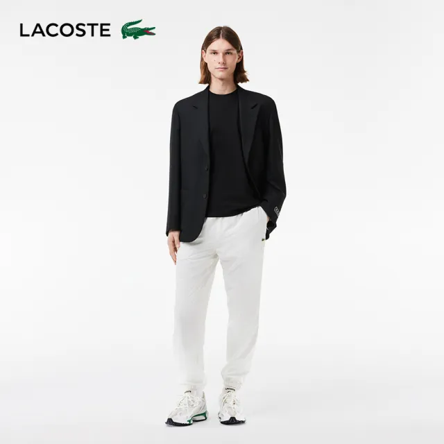 【LACOSTE】男裝-經典版型logo棉質短袖T恤(黑色)