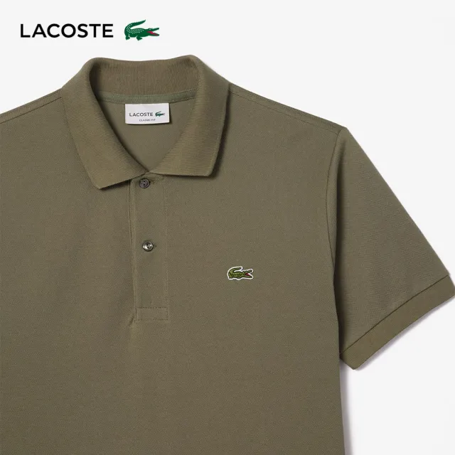 【LACOSTE】男裝-經典L1212短袖Polo衫(坦克綠)