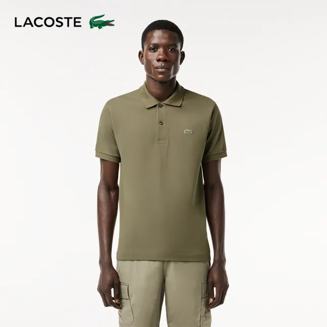 【LACOSTE】男裝-經典L1212短袖Polo衫(坦克綠)