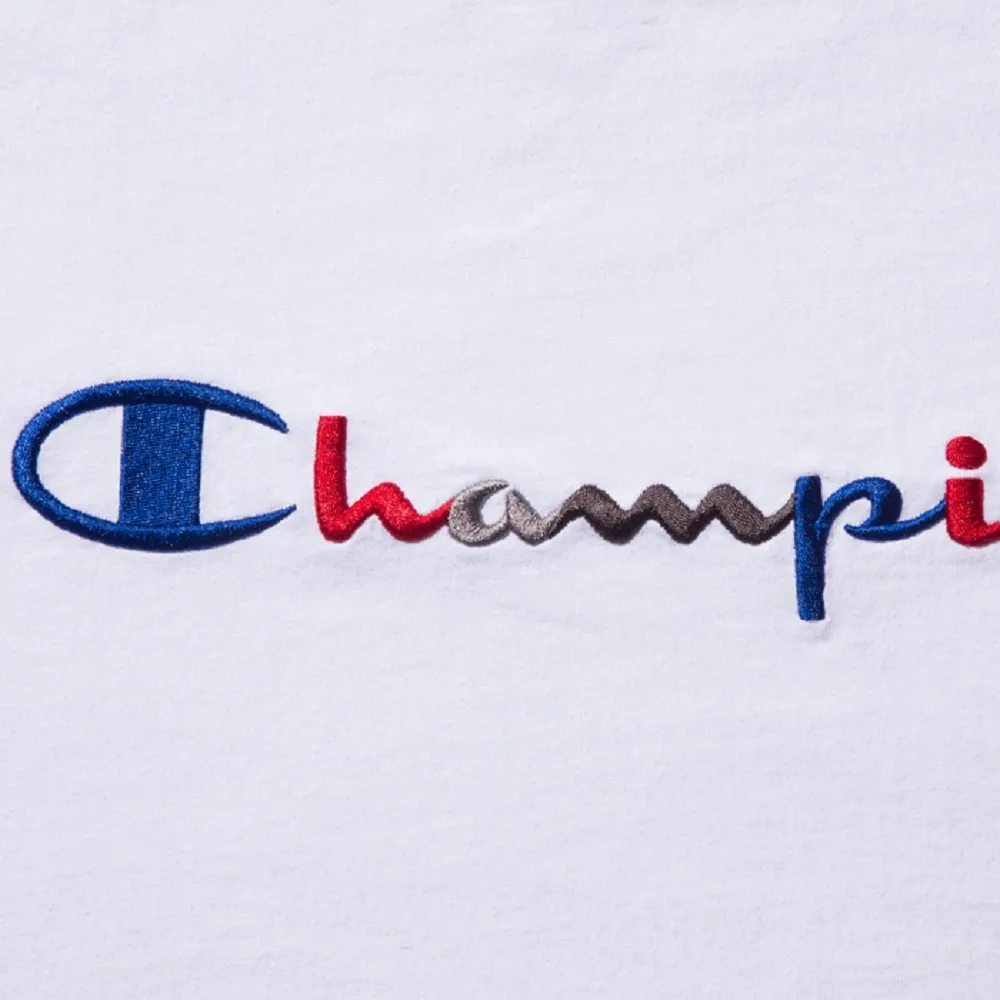 【Champion】官方直營-品牌經典系列短袖上衣-男女同款(白色)