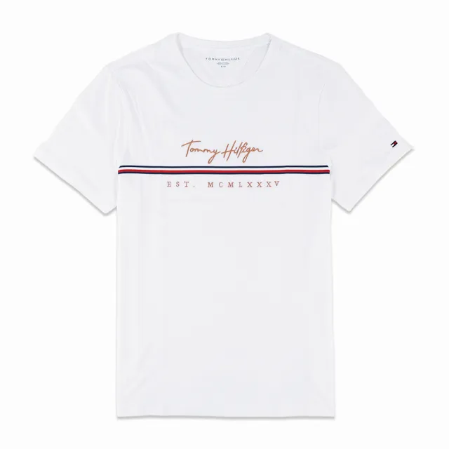 【Tommy Hilfiger】TOMMY短T 刺繡 圓領短T T恤 情侶裝 經典大LOGO一字短袖(多款可選版型偏大)