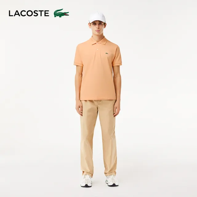 【LACOSTE】男裝-經典L1212短袖Polo衫(橙色)