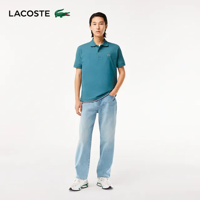 【LACOSTE】男裝-經典L1212短袖Polo衫(藍綠色)