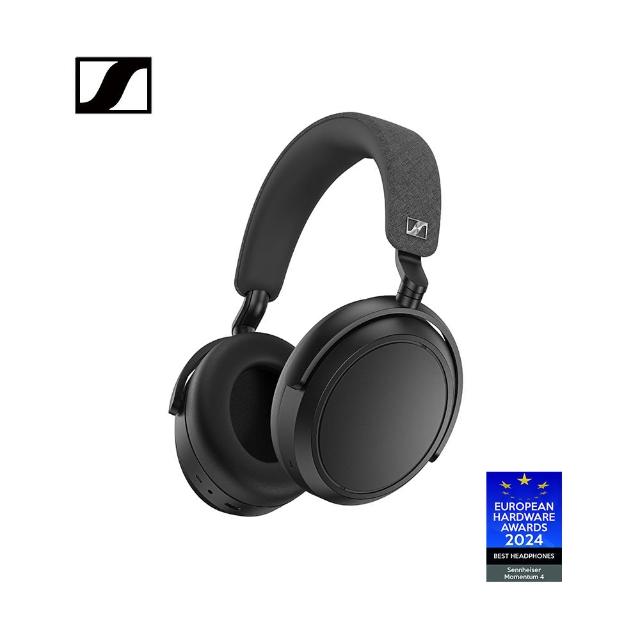 【SENNHEISER 森海塞爾】Momentum 4 Wireless 主動降噪耳罩式藍牙耳機 黑色(獲2024歐洲硬體大獎最佳耳機)