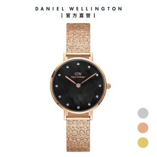 【Daniel Wellington】DW 手錶 Petite Lumine 28mm-星辰系列貝母盤麥穗鋼琴錶-星辰黑(三色 DW00100595)