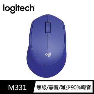 【Logitech 羅技】M331 SilentPlus 靜音無線滑鼠(藍)