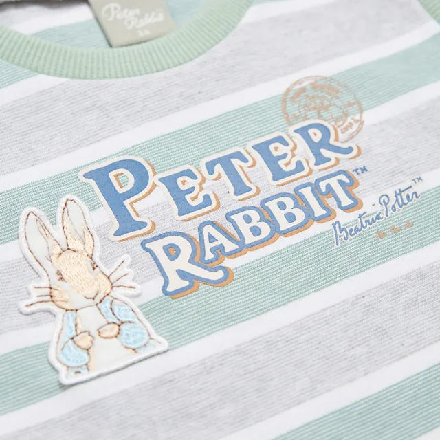 【奇哥】比得兔 男童裝 悠遊比得條紋純棉背心(2-4歲)