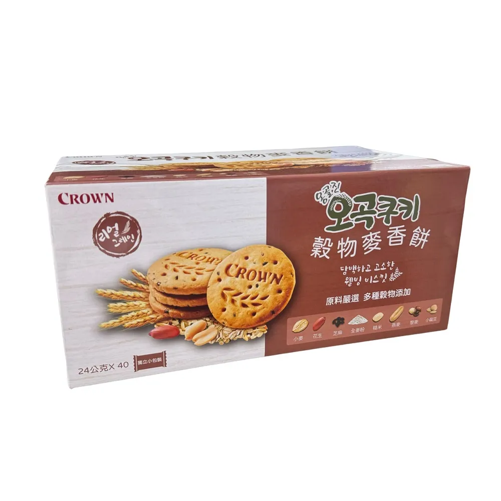【美式賣場】Crown 穀物麥香餅 分享組(40入)