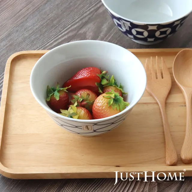 【Just Home】和風手繪陶瓷5吋飯碗5入組-附禮盒(碗 飯碗 中式碗 瓷碗 入厝禮)