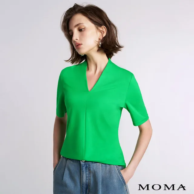 【MOMA】極簡V領短上衣(三色)