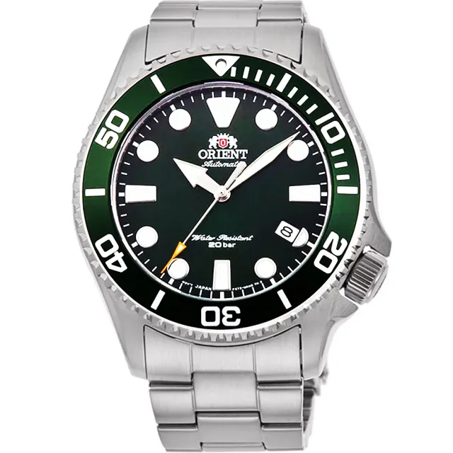 【ORIENT 東方錶】綠水鬼 200米潛水機械腕錶-43.3mm(RA-AC0K02E)
