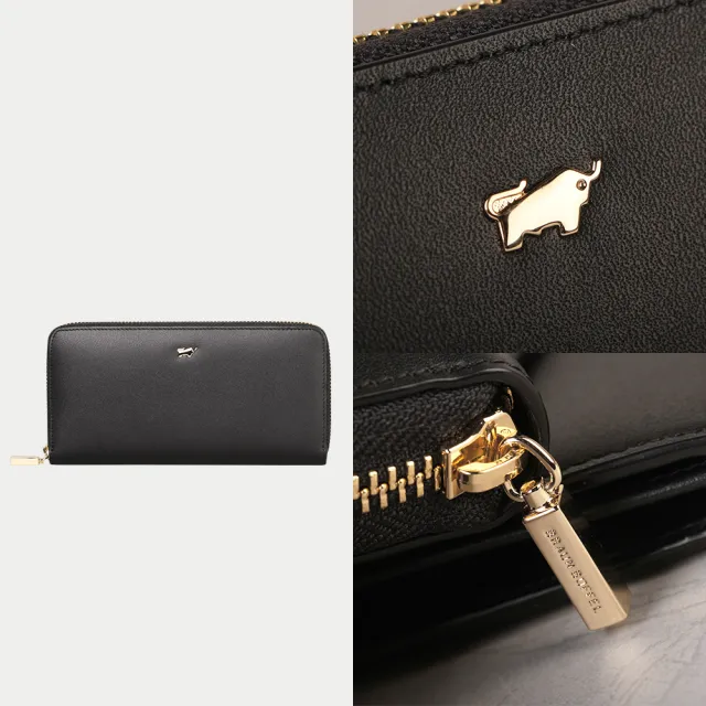 【BRAUN BUFFEL 德國小金牛】城市-A 8卡拉鍊長夾-黑色(BF841-602-BK) 錢包送禮推薦
