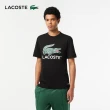 【LACOSTE】男裝-經典鱷魚印花純棉短袖T恤(海軍藍)