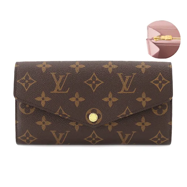 【Louis Vuitton 路易威登】經典Monogram帆布牛皮信封式長夾(多款)