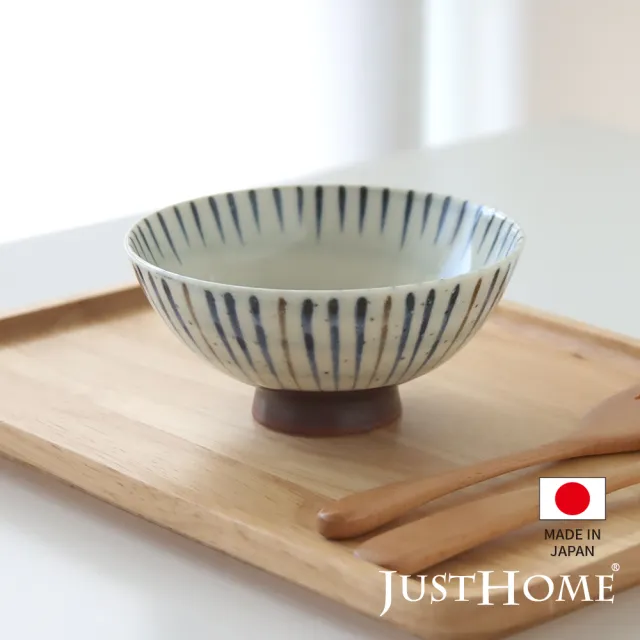 【Just Home】日本製十草陶瓷5吋飯碗4件組-2款可選(碗 飯碗 中式碗 瓷碗)